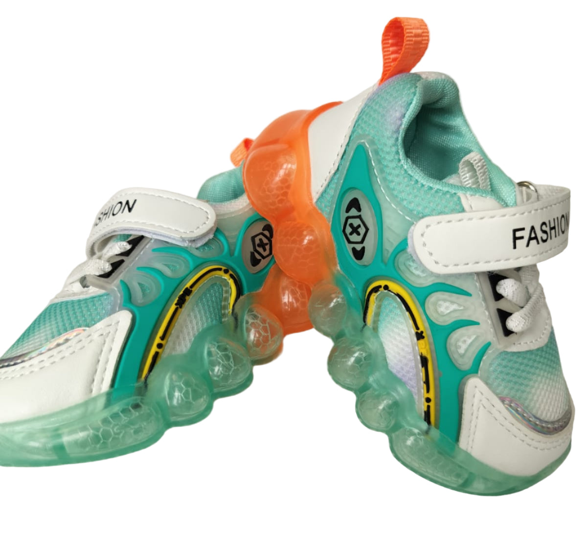 🧒 Kids’ Trendy Sports Shoes – Mint Green &amp; White