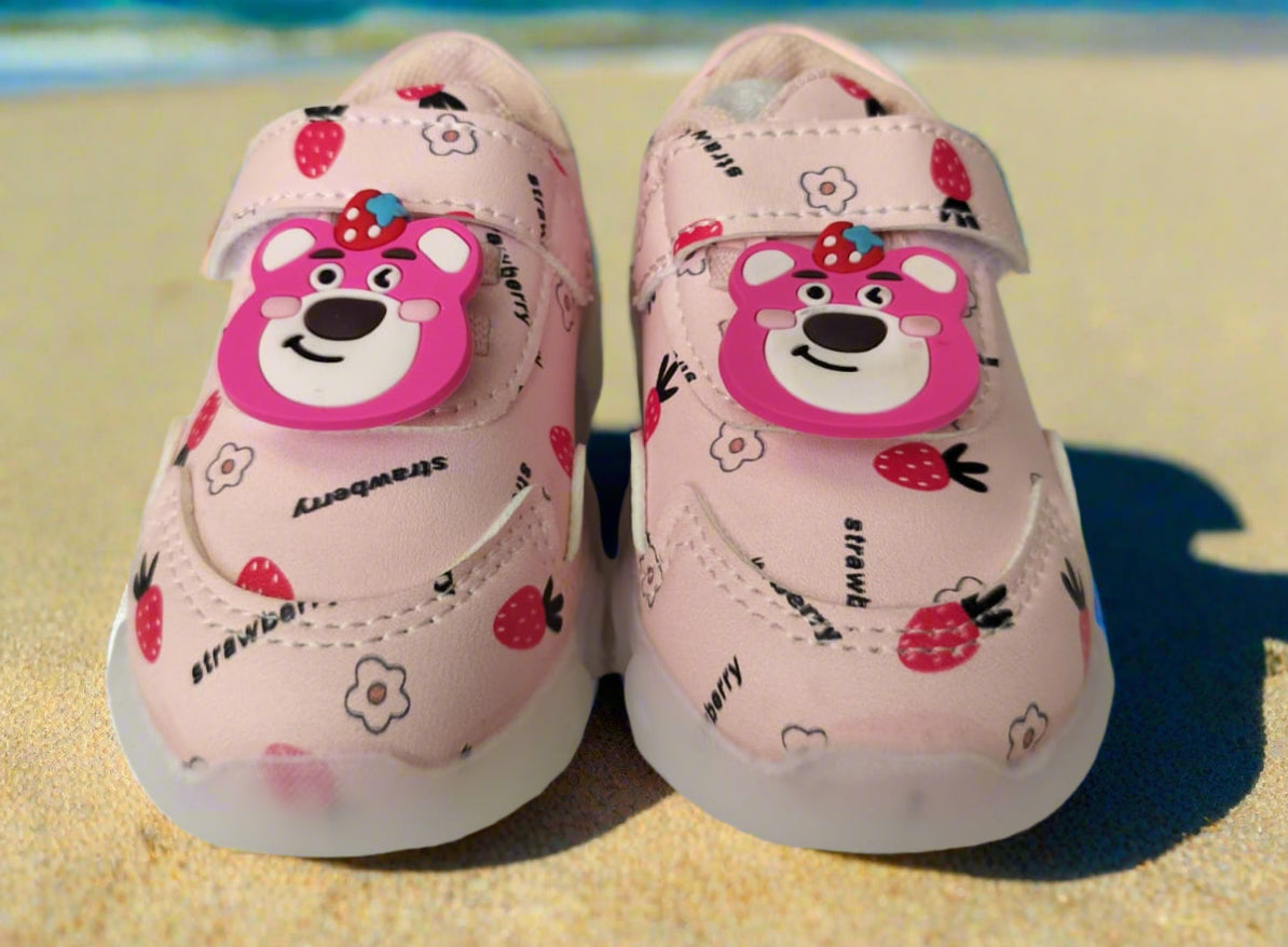 🐻 Cute Pink Toddler Shoes