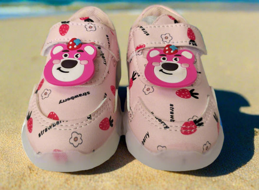 🐻 Cute Pink Toddler Shoes