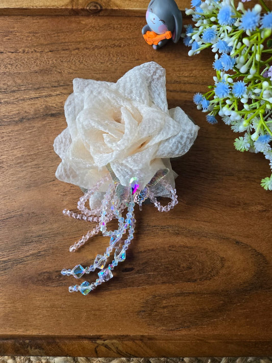 🌸 Mini Me Kidz – Elegant Rose Hair Clip 🌸