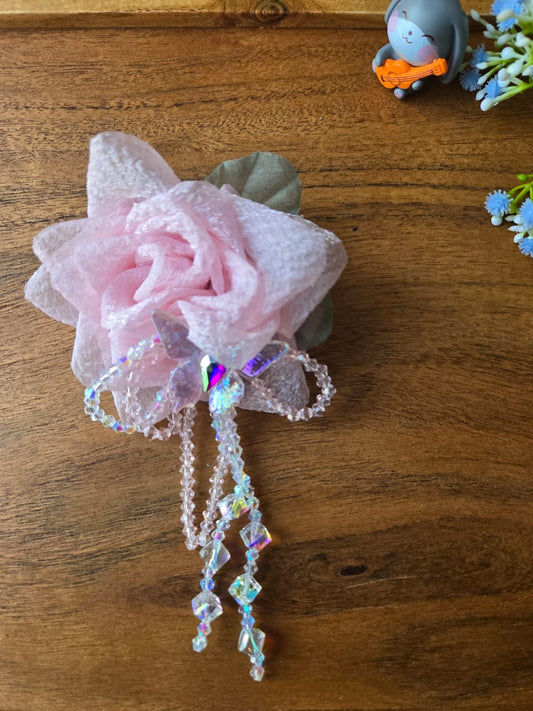 🌸 Mini Me Kidz – Elegant Rose Hair Clip 🌸
