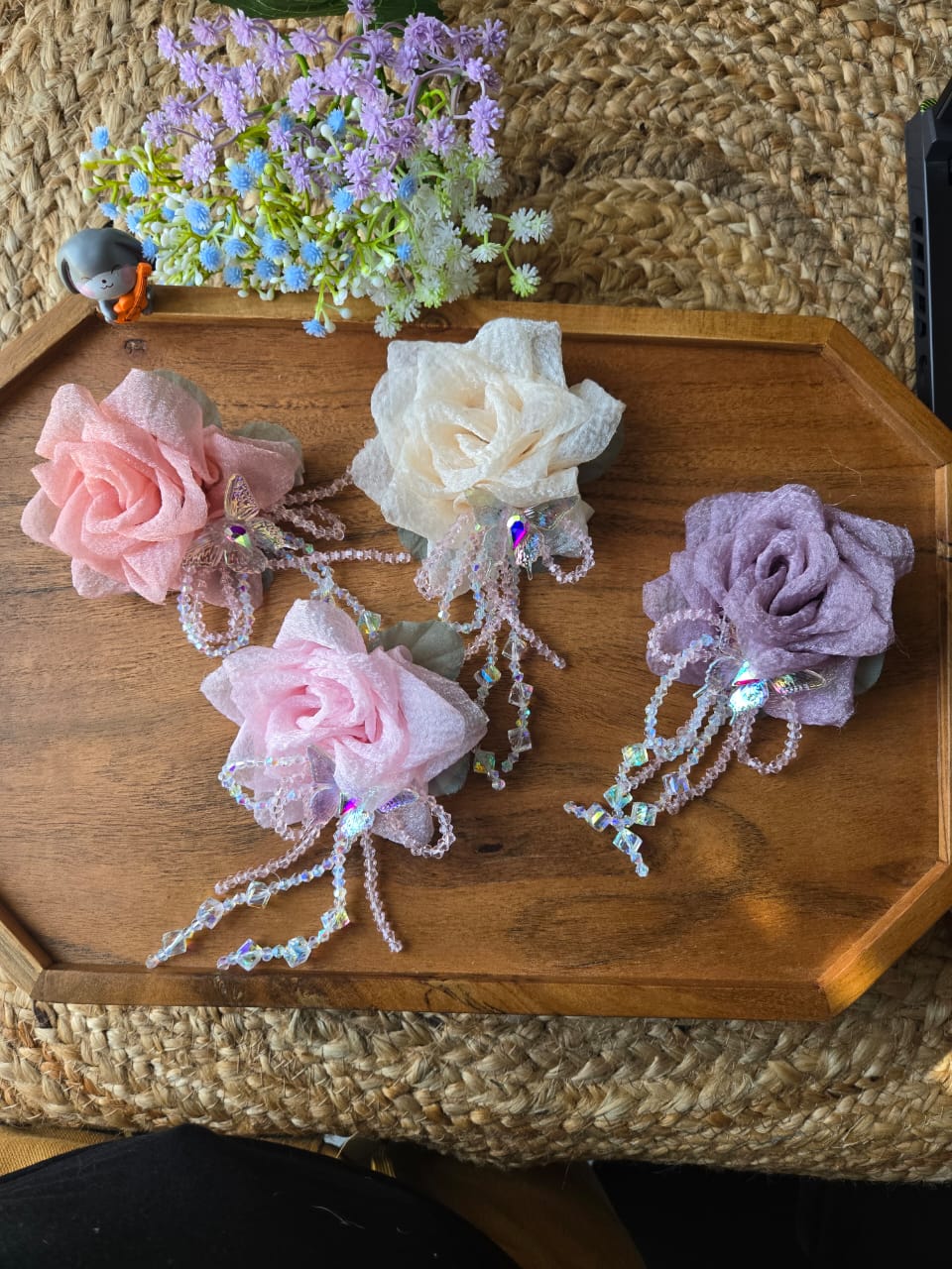 🌸 Mini Me Kidz – Elegant Rose Hair Clip 🌸
