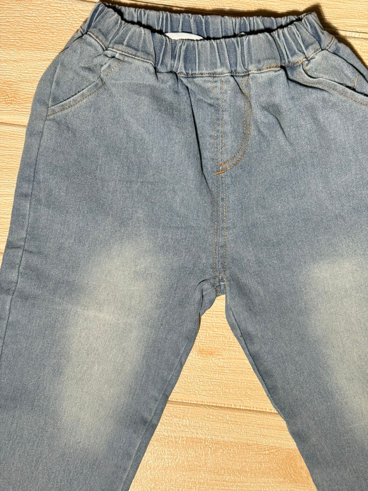 👕 Adorable Pink Bear Shirt &amp; Denim Pants Set for Boys