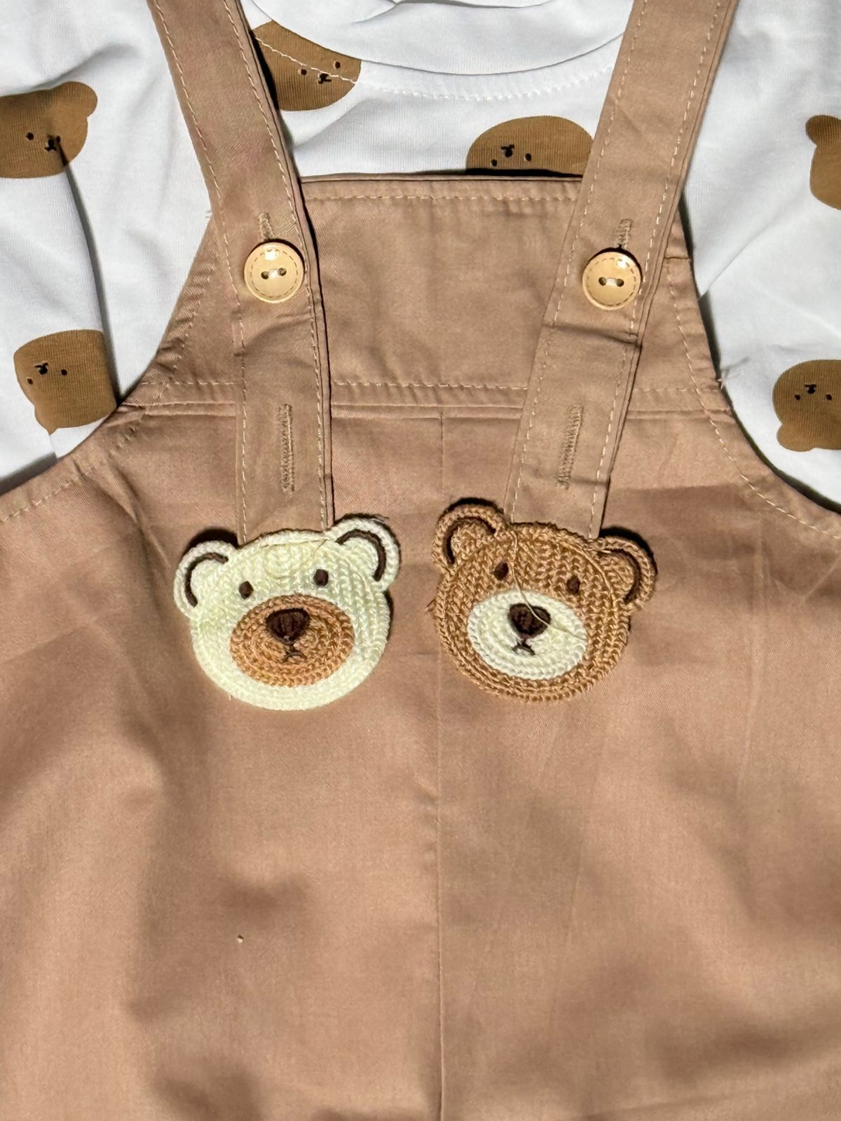 Cute Bear Romper Set for Babies (2-Piece Outfit)