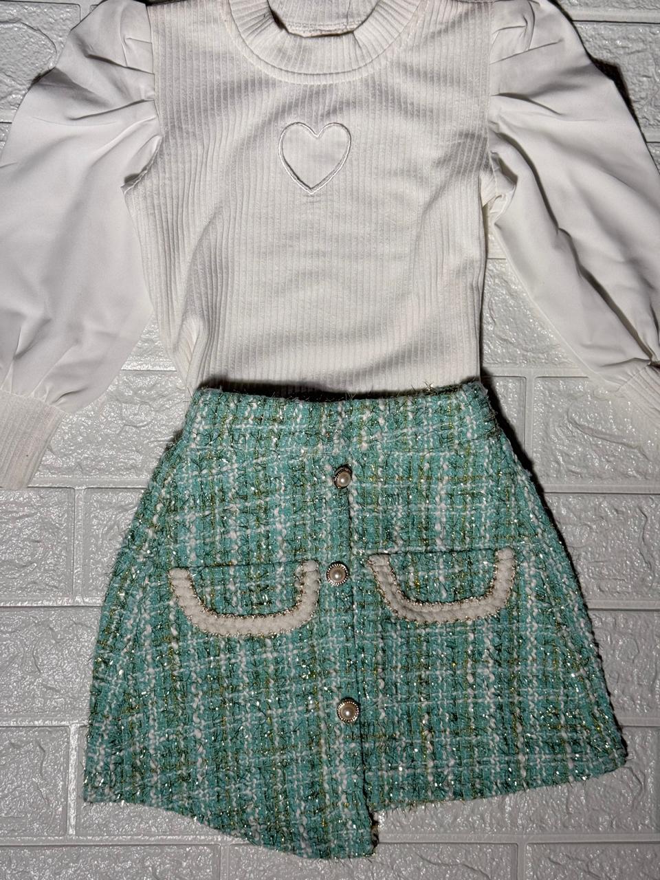 💖 Elegant Pink & White Girls’ Outfit