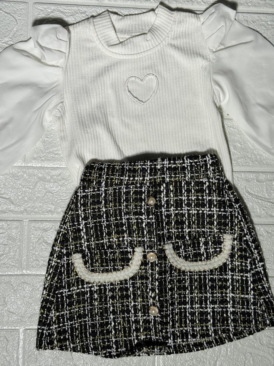 💖 Elegant Pink & White Girls’ Outfit