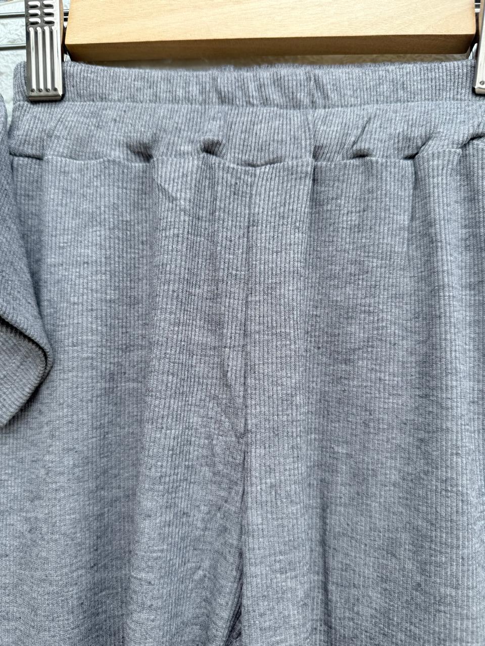 🌟 Beige Ribbed Two-Piece Set for Girls