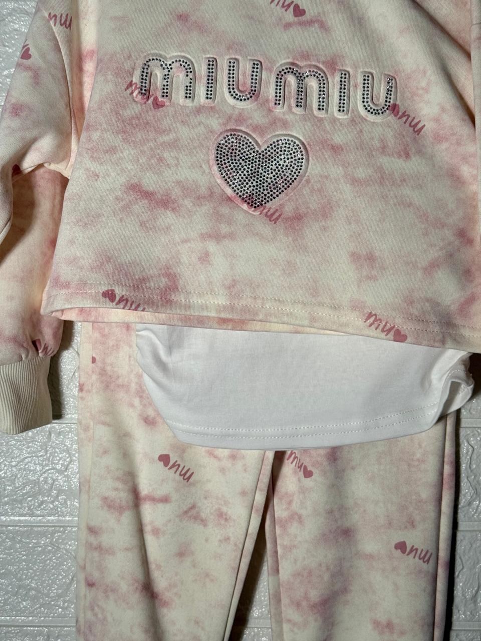 💖 Miu Miu-Inspired Baby Girl Tracksuit Set [3 pcs set]