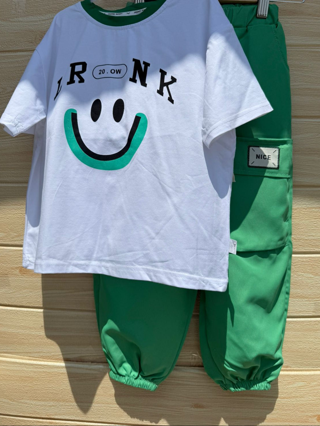 🌈 Kids’ Smile Face T-Shirt & Jogger Set