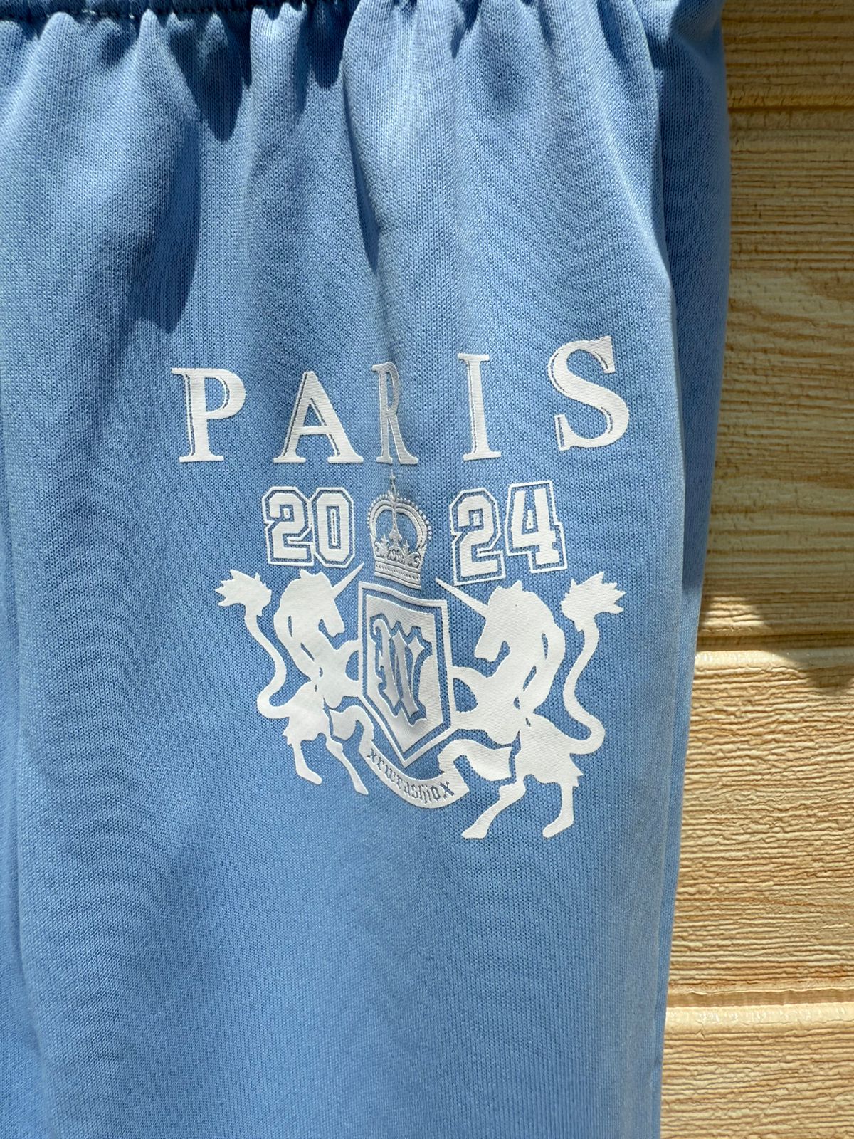 Paris 2024 Blue Kids Tracksuit Set – Hoodie &amp; Joggers