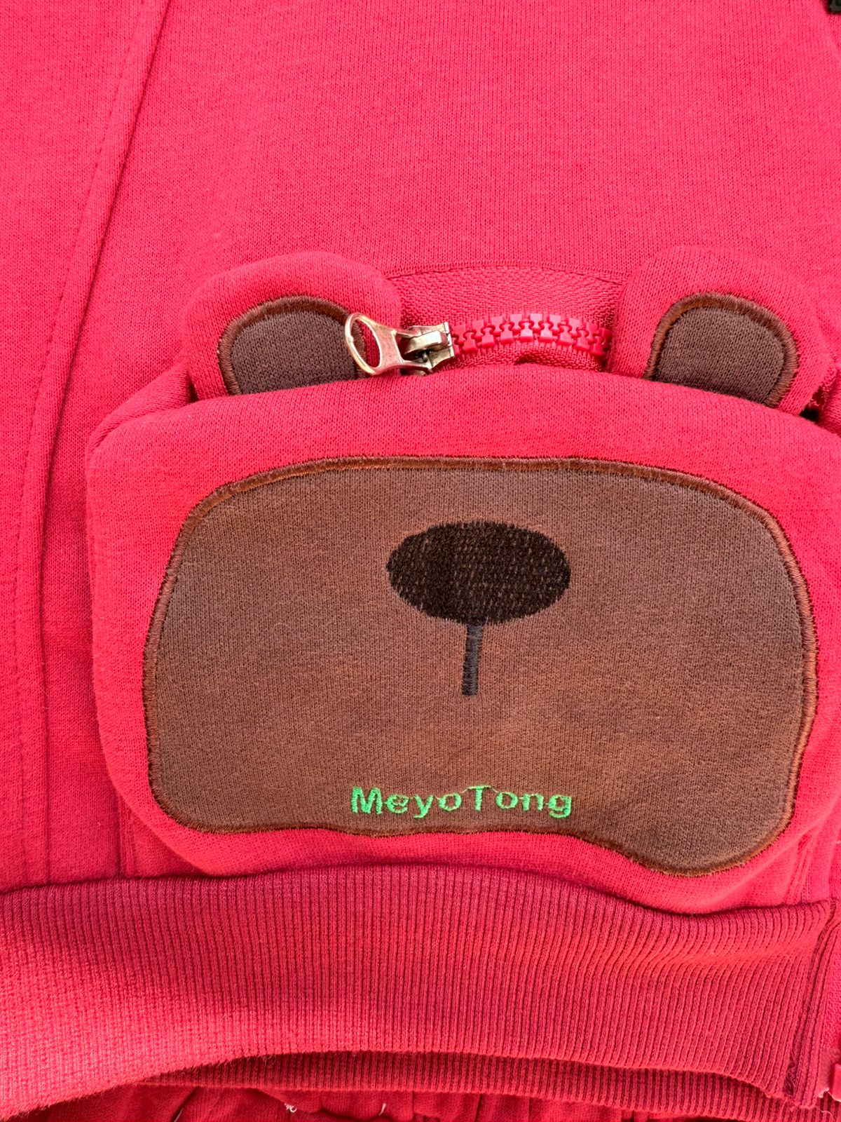 🧸 Cozy Bear Tracksuit for Kids – Red Edition