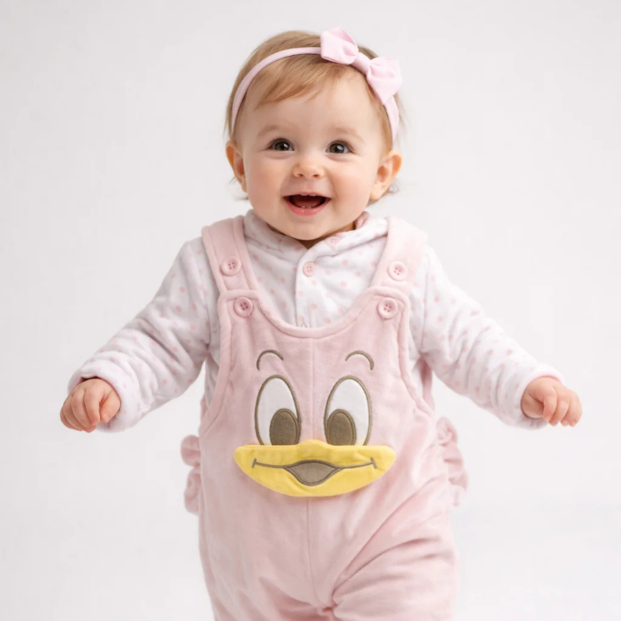 Happy child in pastel dress