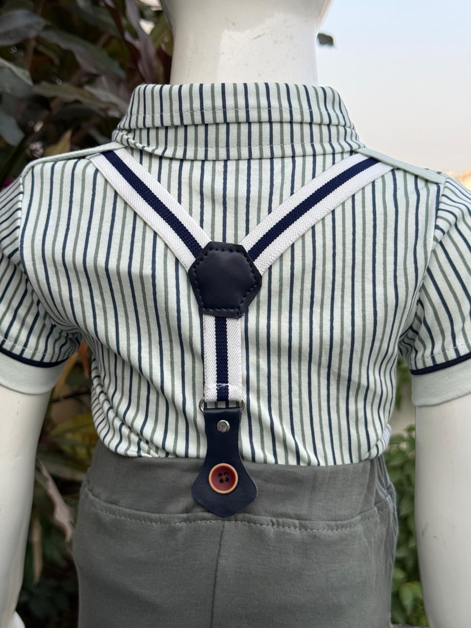 Little Royal Suspender Set – Polo & Shorts Combo