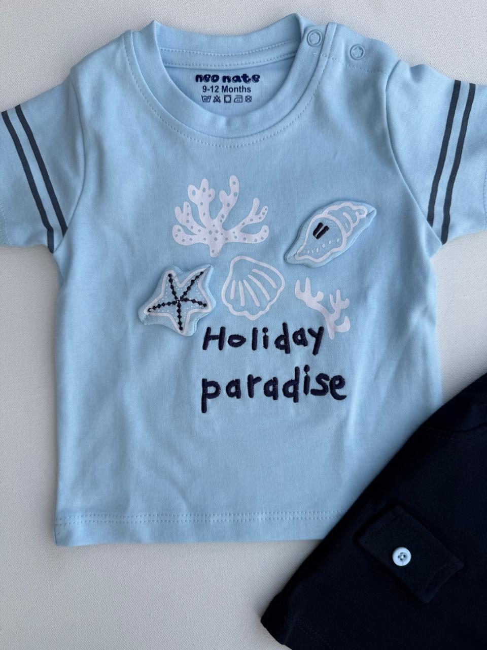 Holiday Paradise Beach Tee Set – Ocean Vibes Edition
