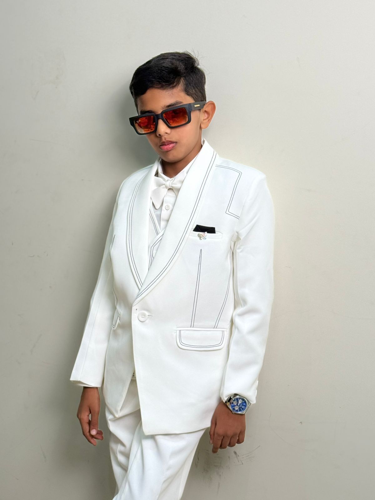 The Royal Mini Gentleman Suit – Premium White Edition