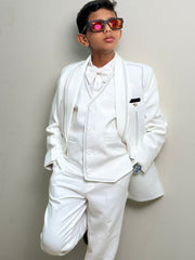 The Royal Mini Gentleman Suit – Premium White Edition