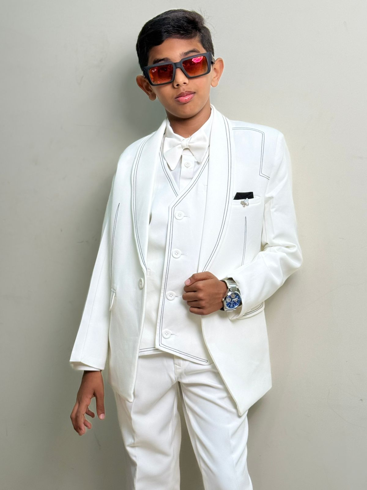 The Royal Mini Gentleman Suit – Premium White Edition