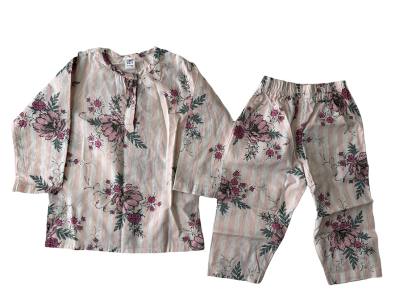 Blush Bloom Baby Night Suit Set-zoom-