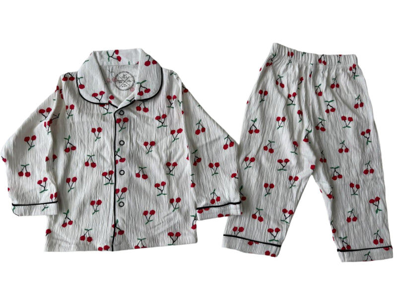 Cherry Pop Cotton Pajama Set-zoom-