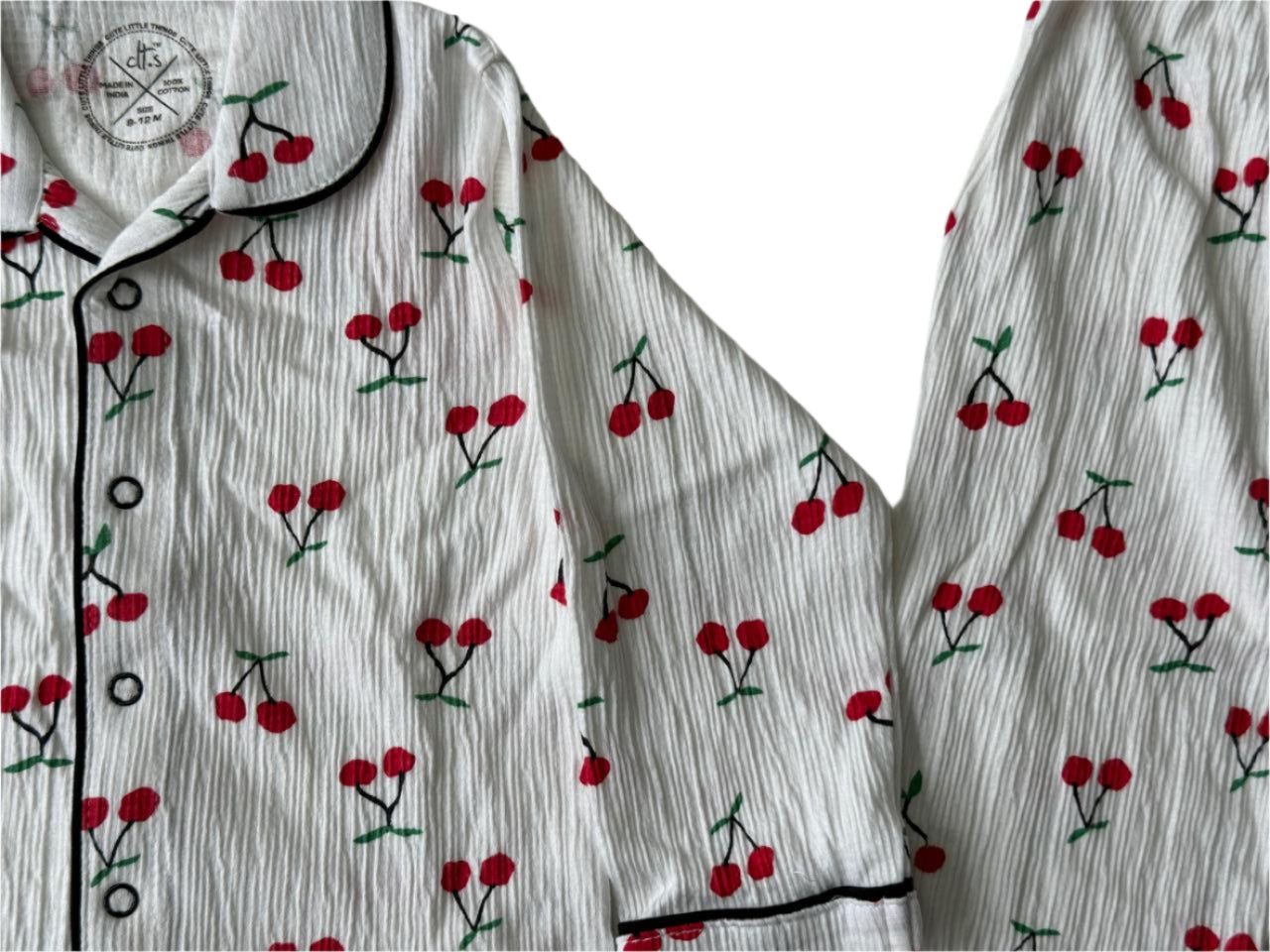 Cherry Pop Cotton Pajama Set-zoom-3
