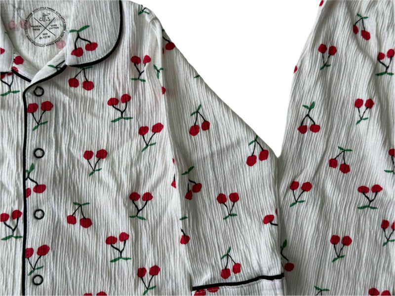 Cherry Pop Cotton Pajama Set-zoom-