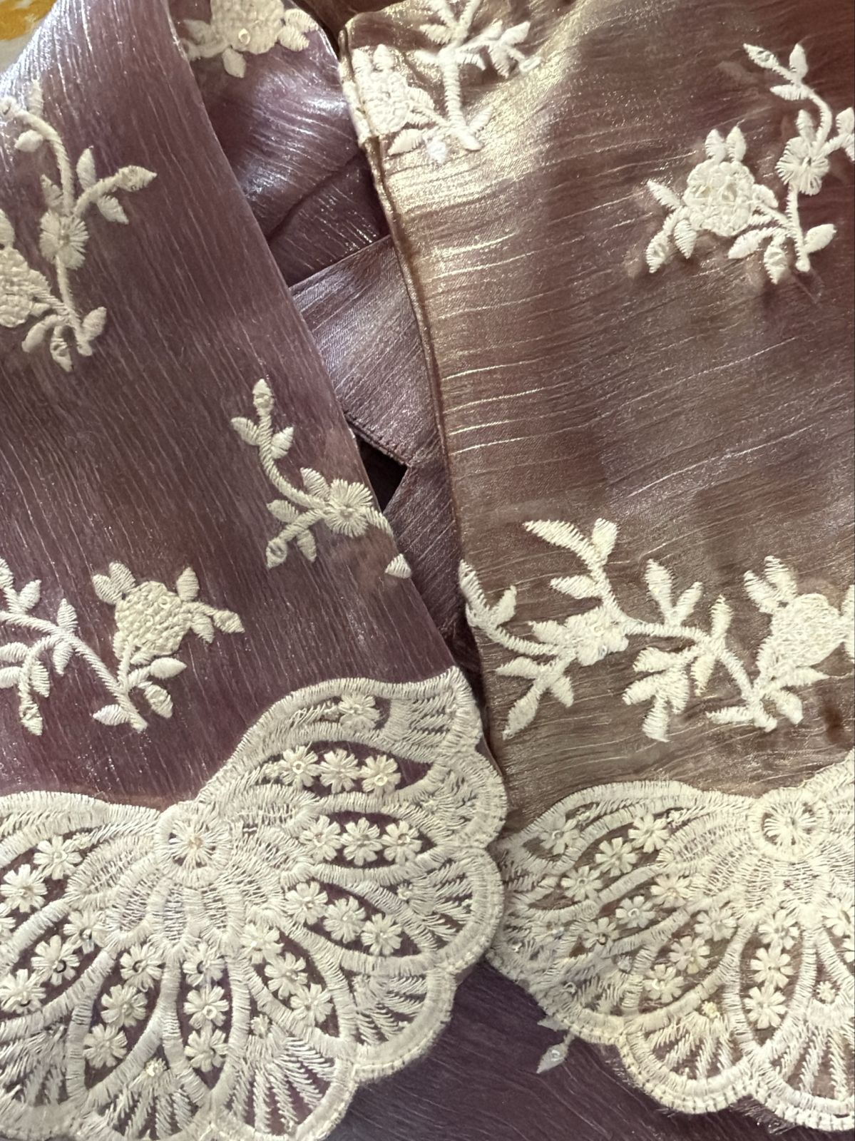 Rose Gold Embroidered Kurta Set