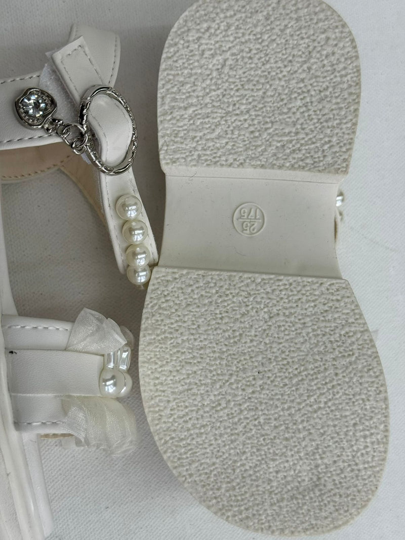 Step into cuteness with our pearl bunny ruffle sandals!"-zoom-