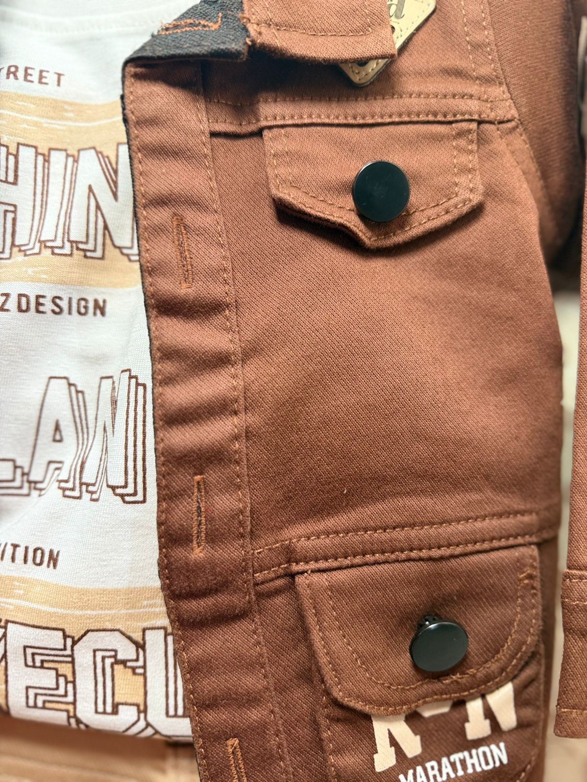 Stylish Baby Boy Jacket & Cargo Pant Set (3-pcs set)