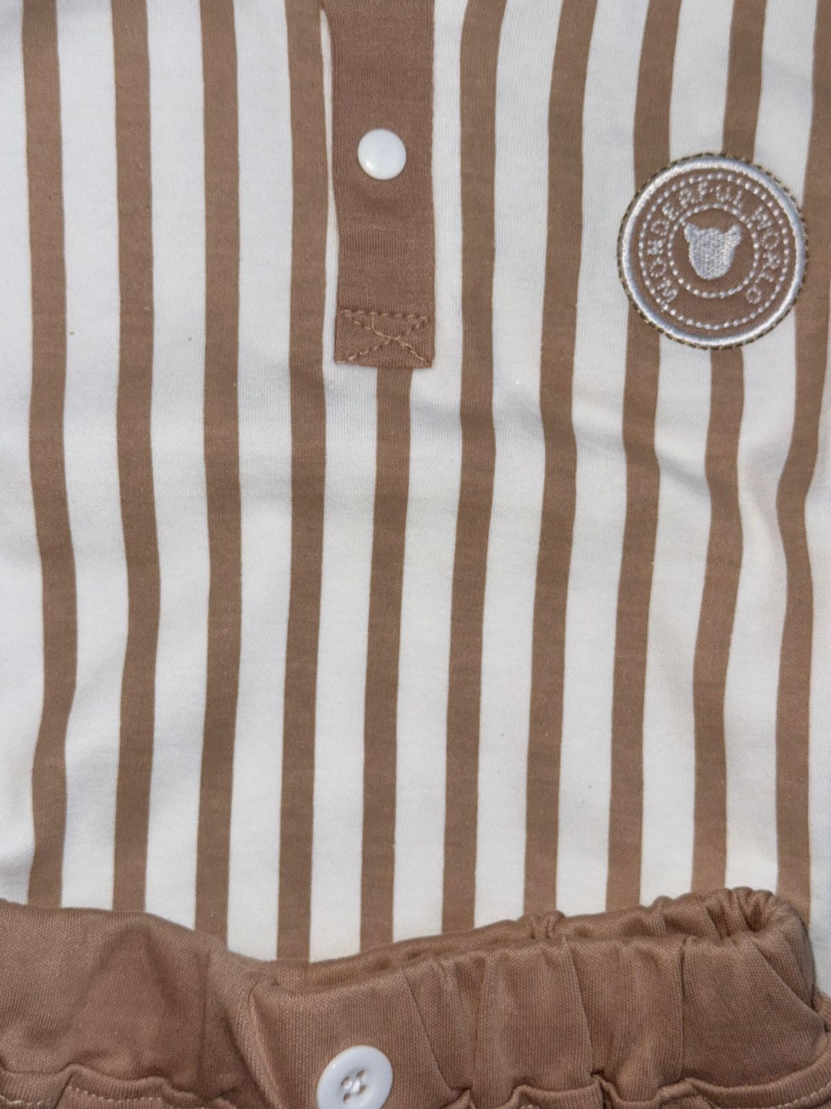 Baby Boys Striped Summer Outfit – Soft Cotton 2-Piece Set (Vertical Fashion)