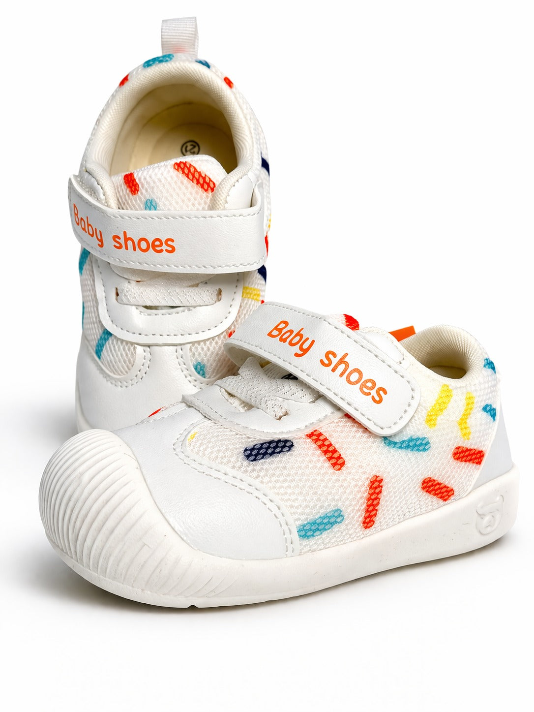 ColorPop Baby Sneakers – Breathable Anti-Slip First Walker Shoes with Velcro Strap for Boys & Girls