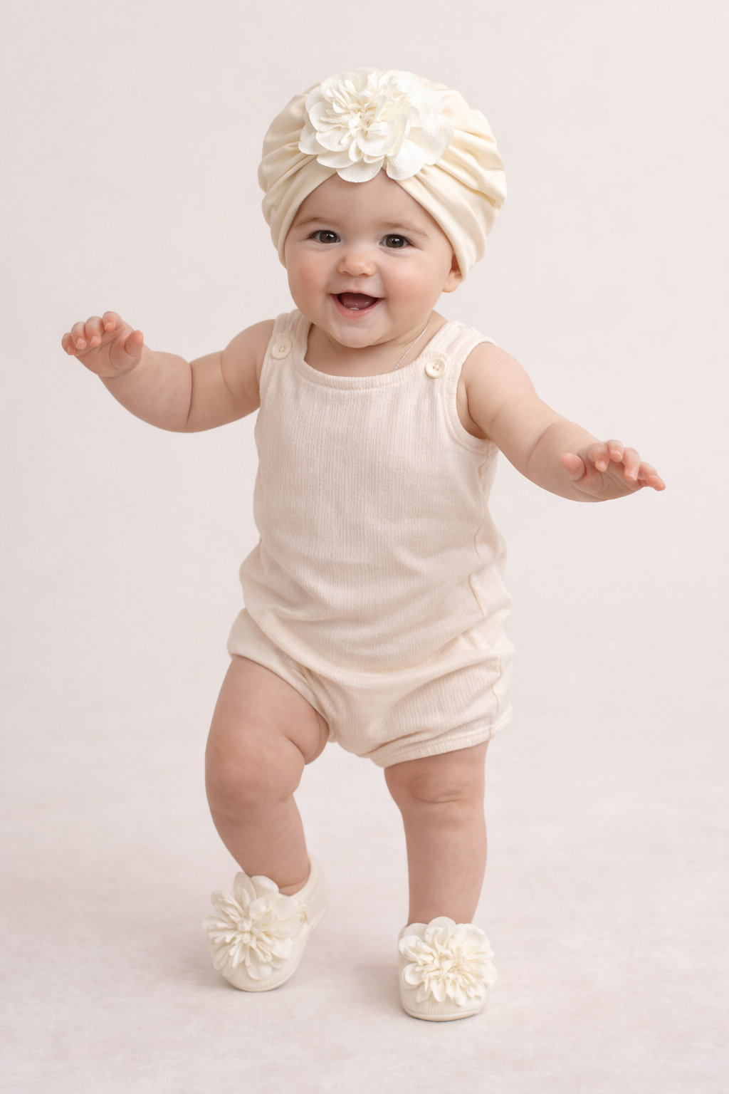 Adorable Baby Headband & Booties Set