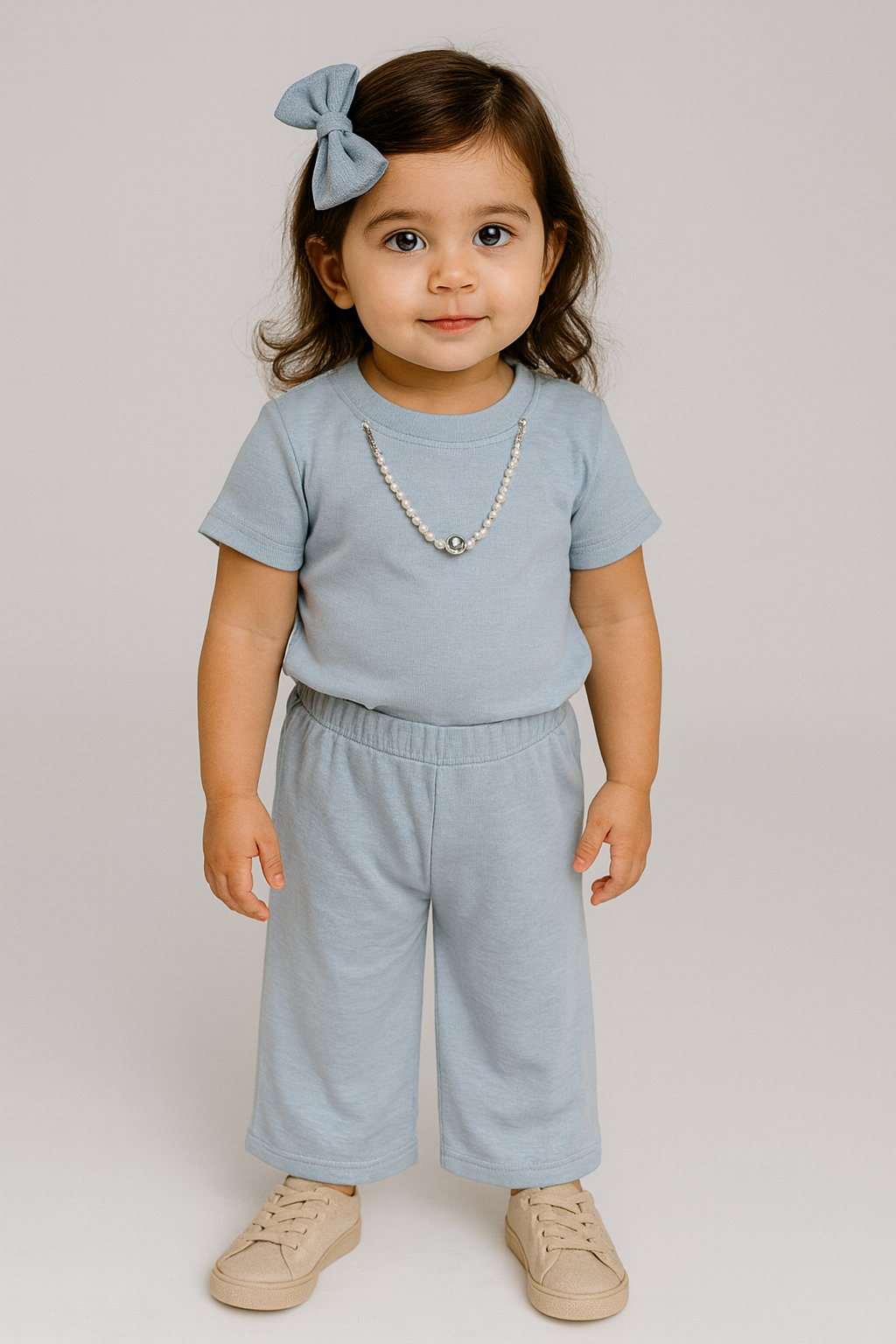 Keep your little one looking stylish and comfy with this adorable two-piece outfit!