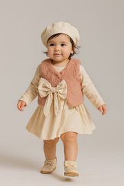 🌸 Chic Winter Charm – 3-Piece Outfit Set for Girls