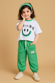 🌈 Kids’ Smile Face T-Shirt & Jogger Set