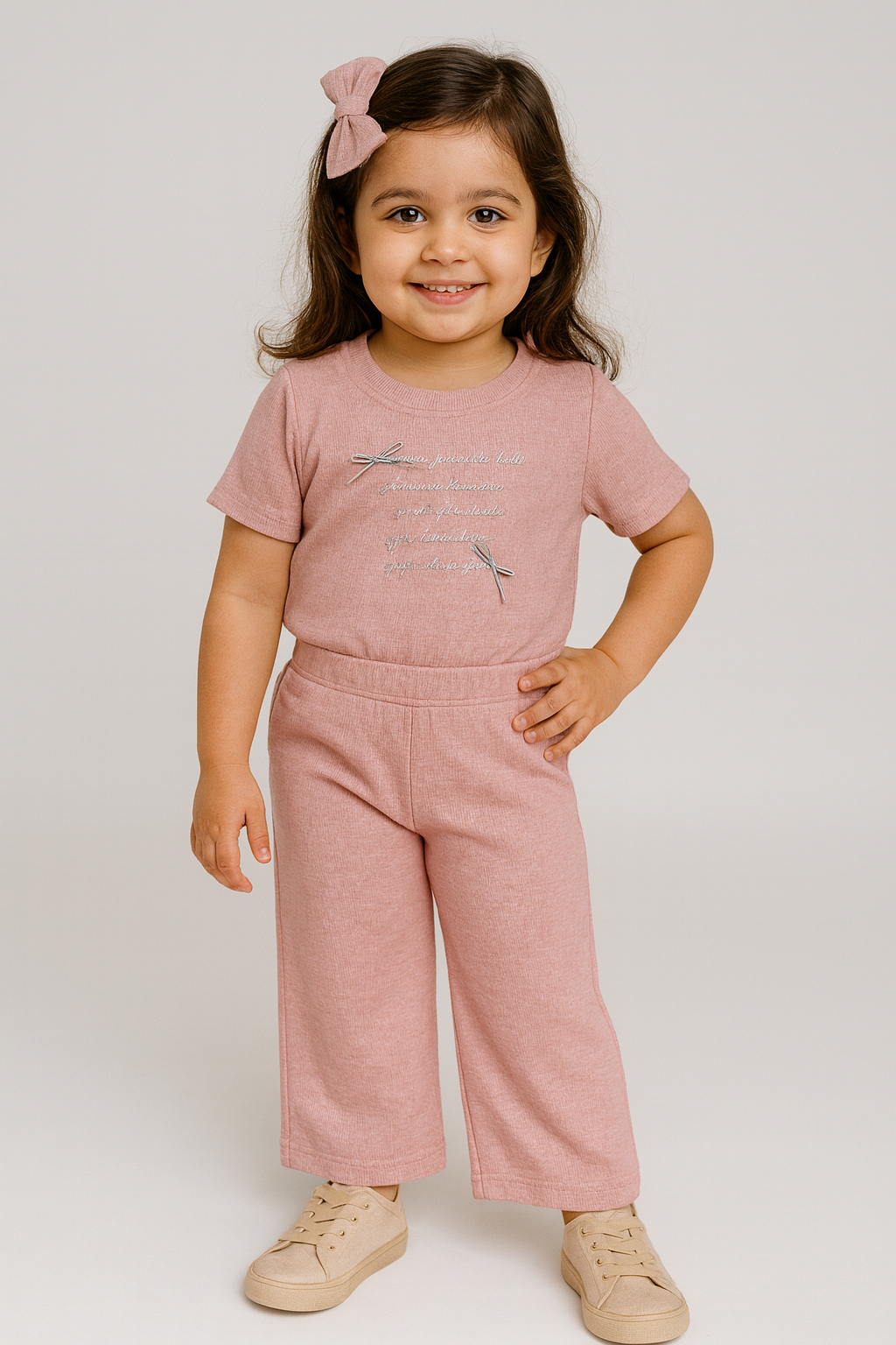 Beige Ribbed Two-Piece Set – Effortless Elegance for Everyday Comfort