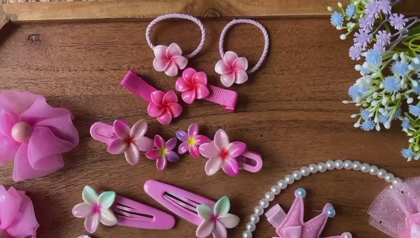 ✨ Mini Me Kidz – Princess Pink Hair Accessories Combo ✨