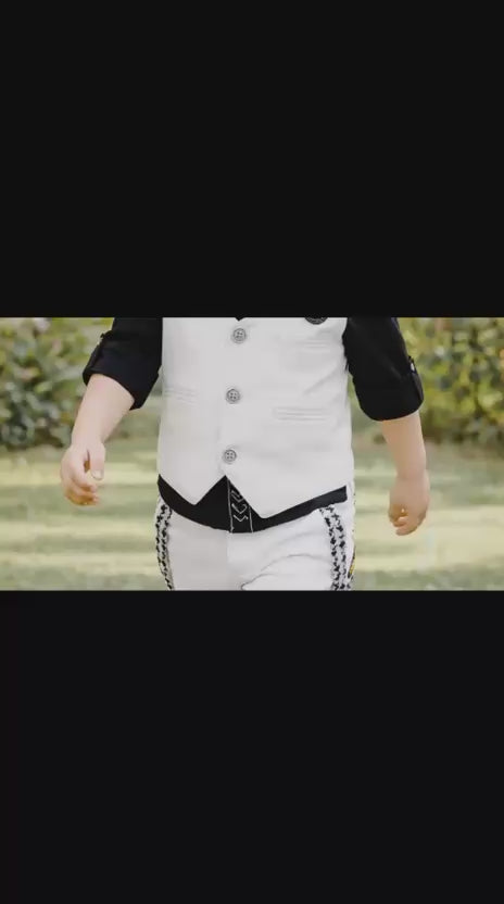 Load video: Little Gentleman Classic 3-Piece Formal Suit Set for Boys