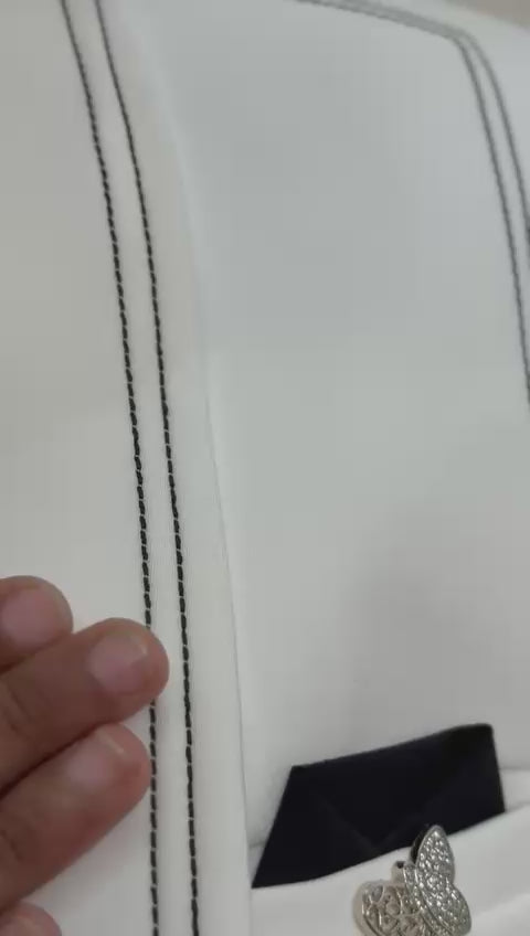 Load video: The Royal Mini Gentleman Suit – Premium White Edition