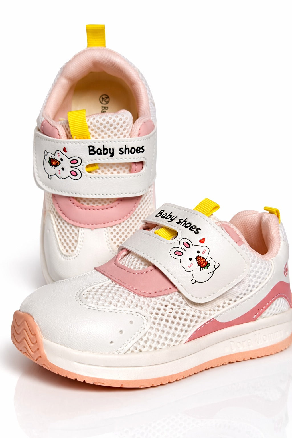 Printed Sneakers with Velcro Strap – Breathable Lightweight Baby Casual Shoes