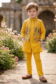 Mustard Yellow Designer Kurta Set